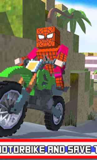 Blocky Superhero Moto Bike Sim 1