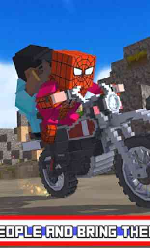 Blocky Superhero Moto Bike Sim 2