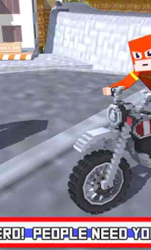 Blocky Superhero Moto Bike Sim 4