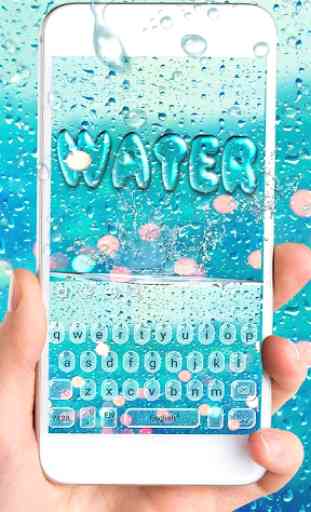 Blue Glass Water Keyboard Theme 4
