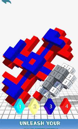 Fidget Spinner 3D Color by Number : Voxel Coloring 3
