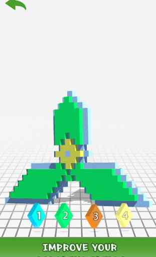 Fidget Spinner 3D Color by Number : Voxel Coloring 4