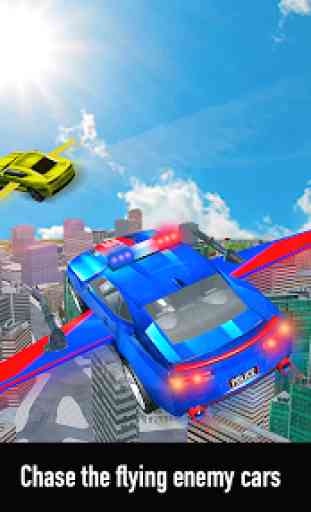 Flying Police Robot Car Transform Shooting Games 2