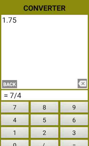 Fraction Calculator - Converter - Common Factor 3