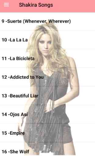 Shakira Songs Offline (40 songs) 2