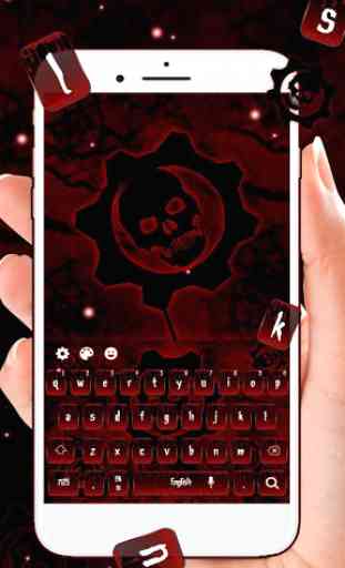skull steampunk keyboard gear blood bio hazard 1