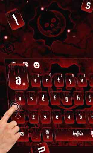 skull steampunk keyboard gear blood bio hazard 2