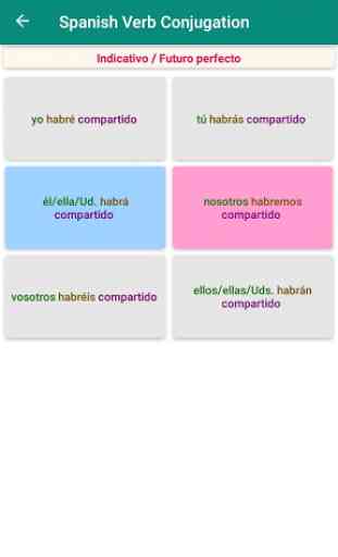 Spanish Verb Conjugation - Conjugator- Translation 3