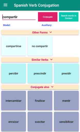 Spanish Verb Conjugation - Conjugator- Translation 4