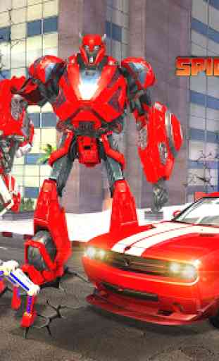 Spider Robot Car Transform Action Games 1