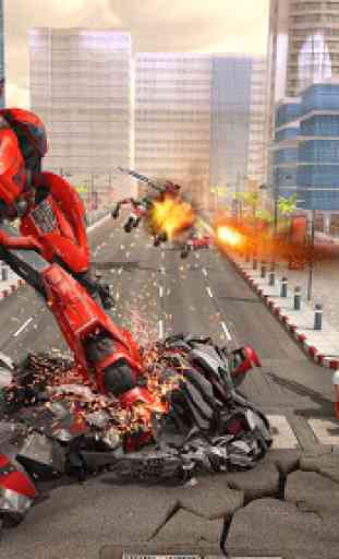 Spider Robot Car Transform Action Games 2