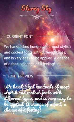 Starry Sky Font for FlipFont ,Cool Fonts Text Free 1