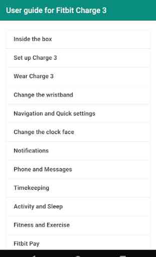 User guide for Fitbit Charge 3 1