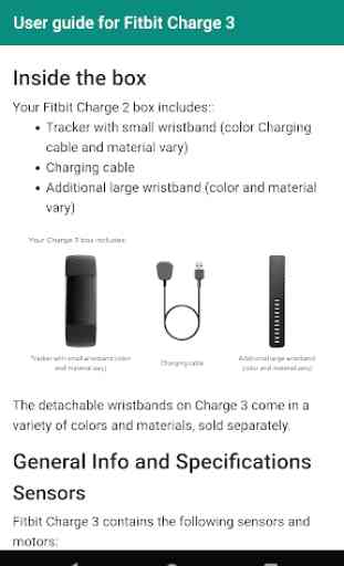User guide for Fitbit Charge 3 2