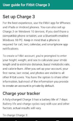 User guide for Fitbit Charge 3 3
