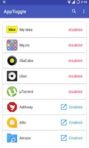 AppToggle Quickly Enable Disable Apps [Root] 1