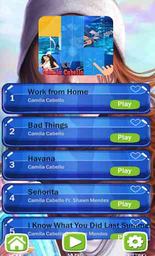 Camila Cabello Piano Tiles Game 1