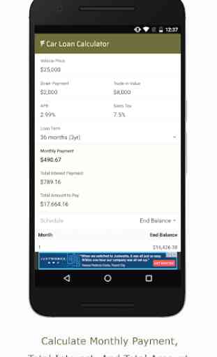 Car Payment Calculator - Monthly & Schedule 1