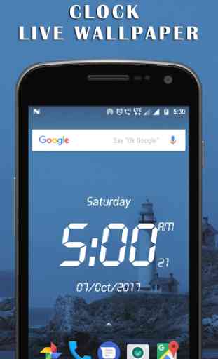 Day night changing clock live wallpaper 1