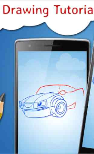 How to Draw Cartoon Cars  Step by Step Drawing App 1