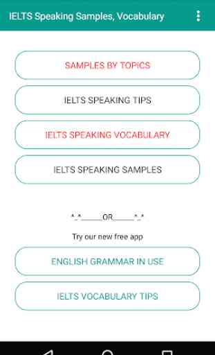 IELTS Speaking Samples, Vocabulary 1