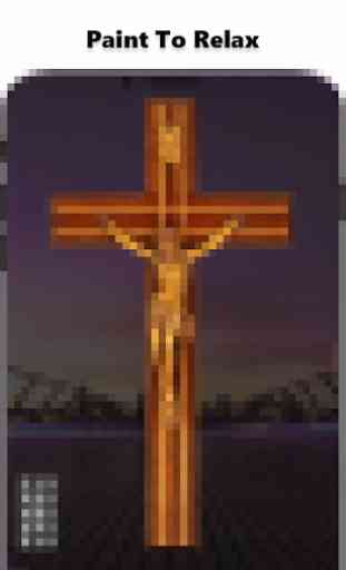 Jesus Cross Pixel Art | Color By Number 2019 3