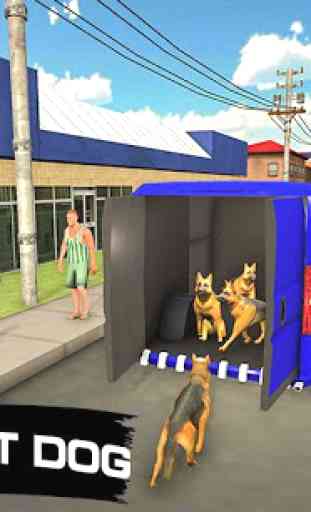 Police Dog Transport Truck Driver Simulation 3D 3