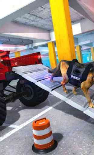 US Police Dog Transport: Multi Level Parking Game 4