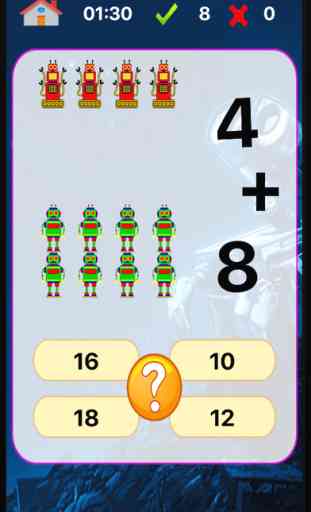 Robot Math Games Kids - Free Fun Math Game Learning Addition For Robot Kids 2