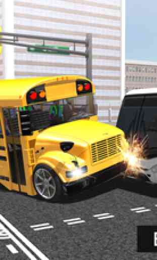 Schoolbus Coach Simulator 3D - City school bus driving duty to Pick & Drop kids 4