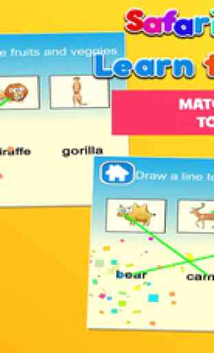 Safari Animals Preschool First Word Learning Game 3