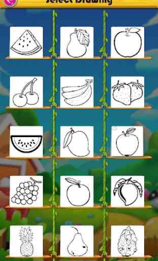 Coloring Book - Colours Drawing Fruit For Kids 4