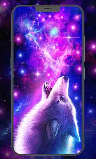 Galaxy Wolf Live Wallpaper 1