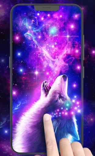 Galaxy Wolf Live Wallpaper 3