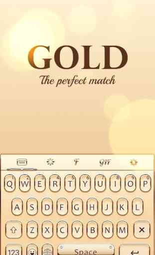 Gold Keyboard Golden Theme 1