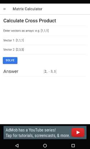 Linear Algebra Matrix Calculator 1
