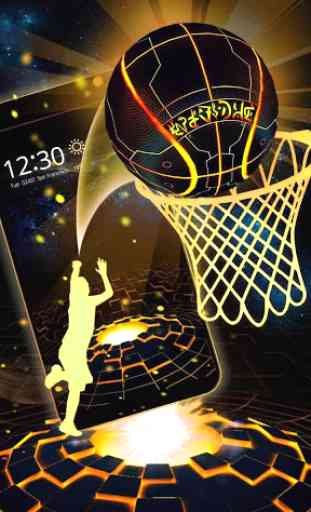 Neon Tech Basketball 3D Theme 1