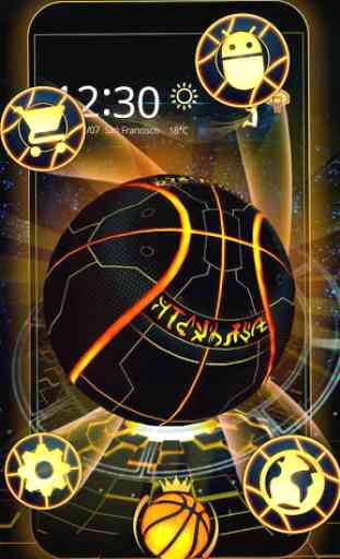Neon Tech Basketball 3D Theme 3