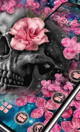Pink Blossom Skull Theme 1