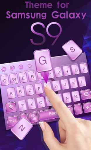 Purple Keyboard for Galaxy S9 2