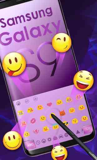 Purple Keyboard for Galaxy S9 3