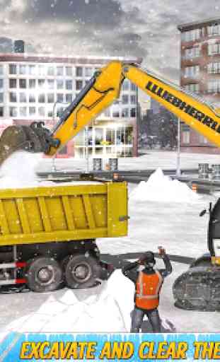 Snow Heavy Excavator Machine Simulator 3
