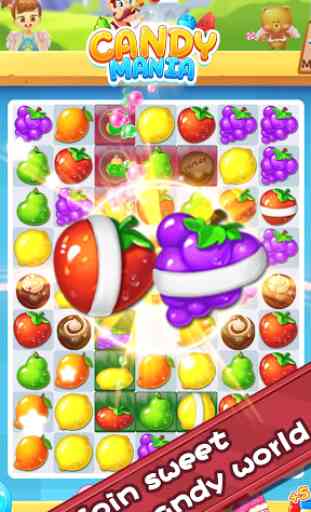 Sweet Candy Fever - New Fruit Crush Game Free 1
