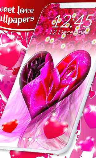 Sweet Love Live Wallpaper ❤️ HD Hearts Wallpapers 1