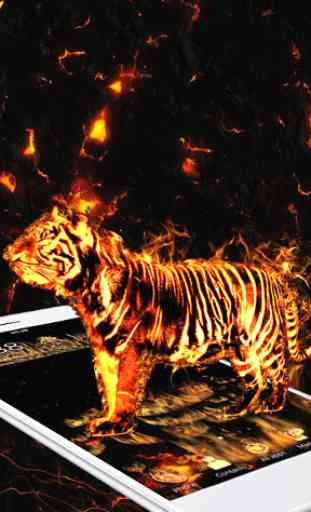 3D Vitality Fire Tiger Theme 3