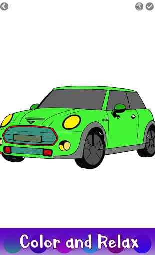 Adult Color by Number Book - Paint Cars by Numbers 2