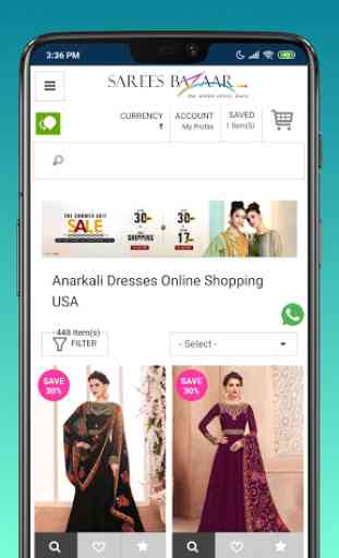 Anarkali Dresses Online Shopping: SareesBazaar 2