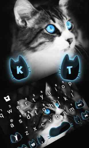 Blue Eye Kitty Cat Keyboard Theme 2