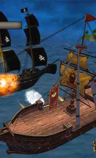 Caribbean Sea Pirate War 3D Outlaw Pirate Ship Sim 4
