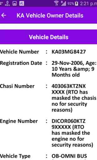 KA Vehicle Owner Details 3